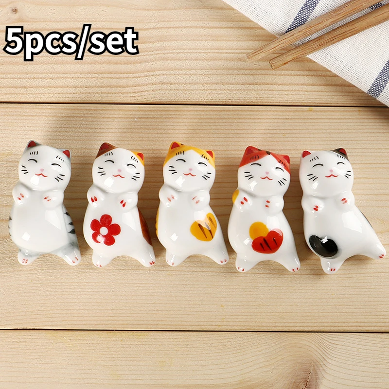 5pcs Japanese Style Ceramic Chopsticks Holder Cute Fat Cat Chopstick Holder Ceramic Creative Ceramic Craft Kitchen Tableware
5pcs Japanese Style Ceramic Chopsticks Holder Cute Fat Cat Chopstick Holder Ceramic Creative Ceramic Craft Kitchen Tableware
