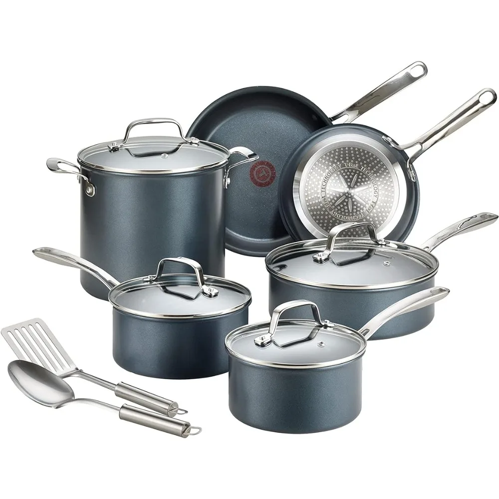 Nonstick Cookware Set 12 Piece Induction Oven Broiler Safe 500F Pots and Pans Dishwasher Safe Slate Cooking Pot Set Kitchen Kit
Nonstick Cookware Set 12 Piece Induction Oven Broiler Safe 500F Pots and Pans Dishwasher Safe Slate Cooking Pot Set Kitchen Kit