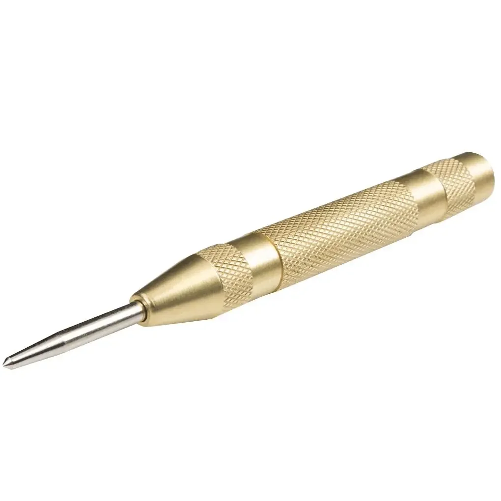 

Woodworking Tool: Automatic Center Punch with Spring Loaded for Marking and Starting Holes, Dent Marker with Wood Press and Dri