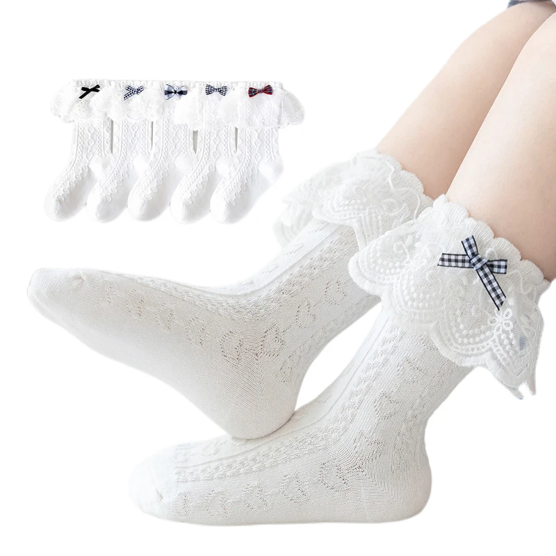 2023 Children's Socks Autumn Winter New Cotton Breathable Tube Lace Bowknot Girls' Socks 
2023 Children's Socks Autumn Winter New Cotton Breathable Tube Lace Bowknot Girls' Socks
