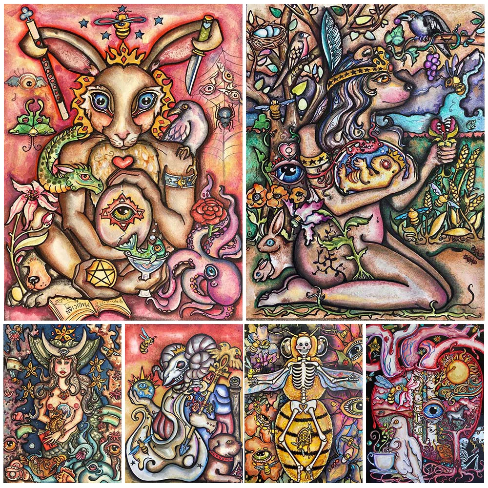 Abstract Sheep Skull And Rabbit Wizard Wall Art Canvas Painting Home Decoration Mermaid Priest Poster And Prints Unframed
Abstract Sheep Skull And Rabbit Wizard Wall Art Canvas Painting Home Decoration Mermaid Priest Poster And Prints Unframed