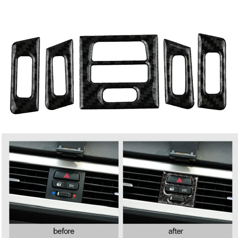5 Pcs Car Auto Carbon Fiber Interior Sticker Central Air Vent Outlet Trims Decor For BMW E90 E92 E93 Interior Accessory Fre
5 Pcs Car Auto Carbon Fiber Interior Sticker Central Air Vent Outlet Trims Decor For BMW E90 E92 E93 Interior Accessory Fre
