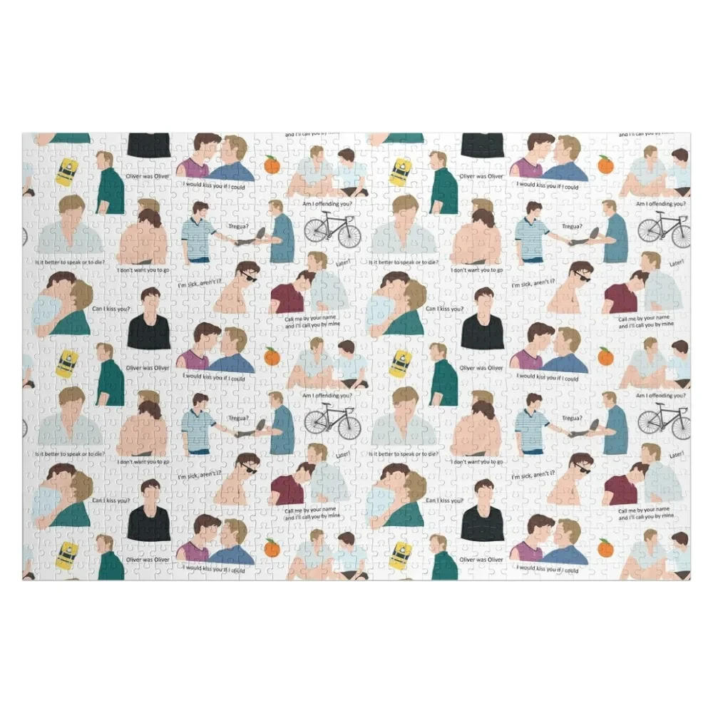 

Call Me By Your Name pattern with movie quotes Jigsaw Puzzle Personalised Personalized Name Baby Toy Puzzle