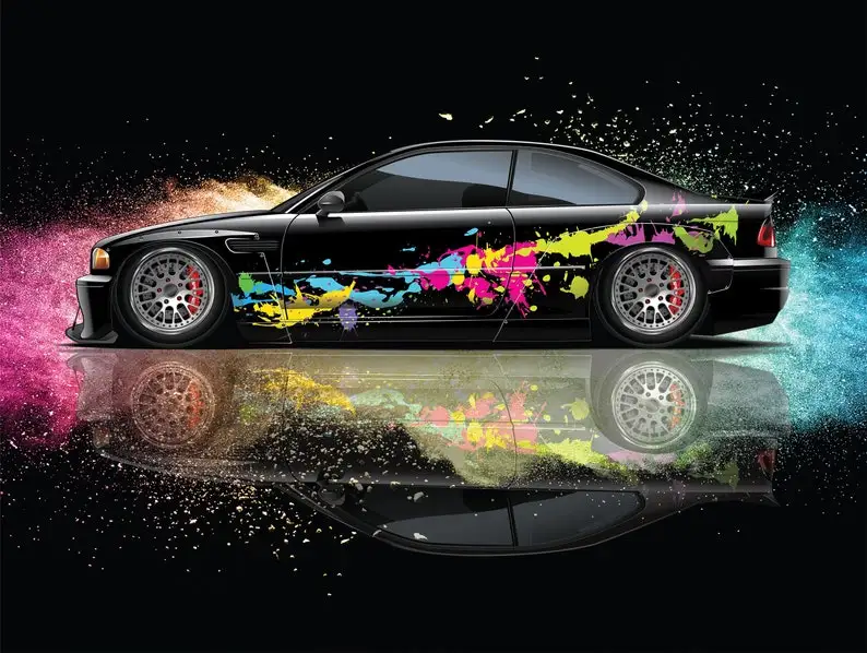Color Splash Side Vehicle Livery, Large Vehicle Graphics, Cast Vinyl Wrap, Universal Size 
Color Splash Side Vehicle Livery, Large Vehicle Graphics, Cast Vinyl Wrap, Universal Size