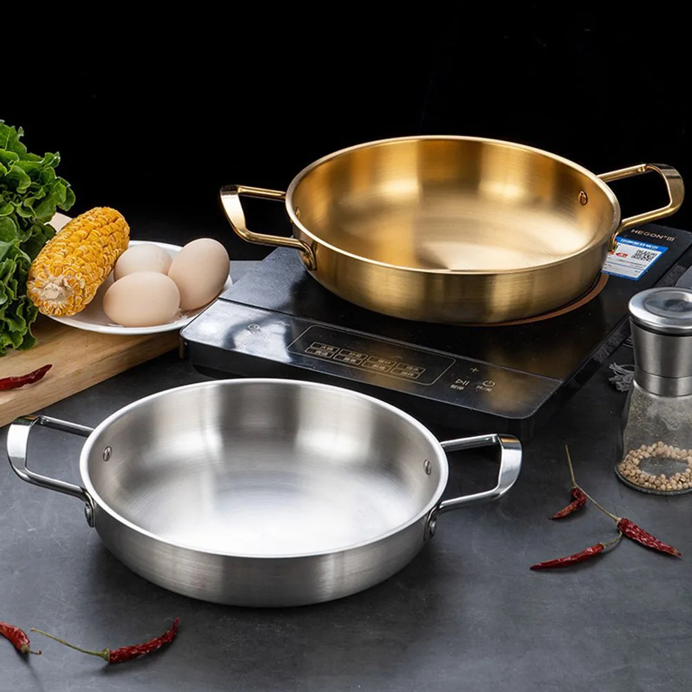 18-26cm Stainless Steel Seafood Pot Thickened Single Small Hot Pot Household Korean Noodle Double Ear Multi-function Cooking Pot
18-26cm Stainless Steel Seafood Pot Thickened Single Small Hot Pot Household Korean Noodle Double Ear Multi-function Cooking Pot
