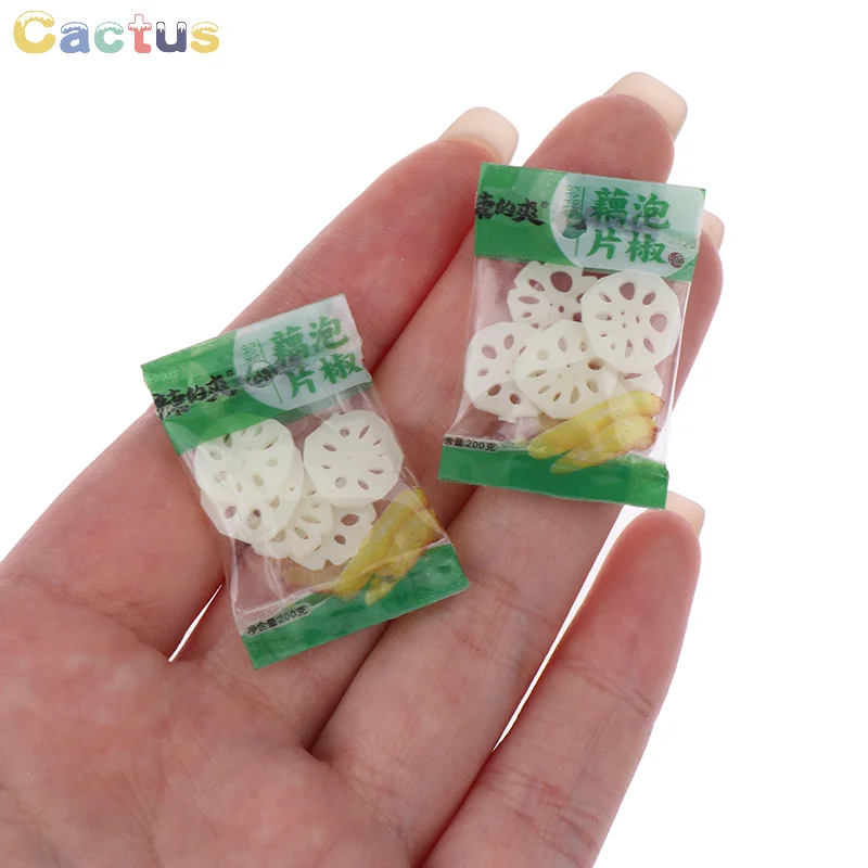 

1/12 Dollhouse Pickled Pepper And Lotus Root Slices Dollhouse Mini Snack Food Decoration Dolls House Accessories