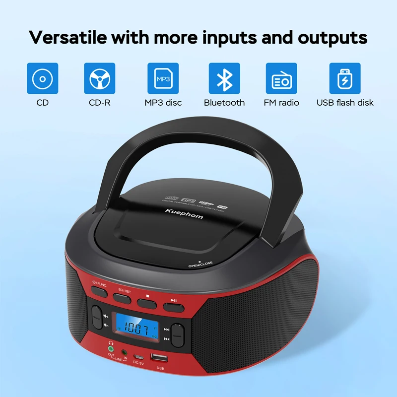 

Portable Boombox Wireless Bluetooth Speaker Home CD Music Walkman FM Bluetooth MP3 Disc Player Bread Machine Speaker