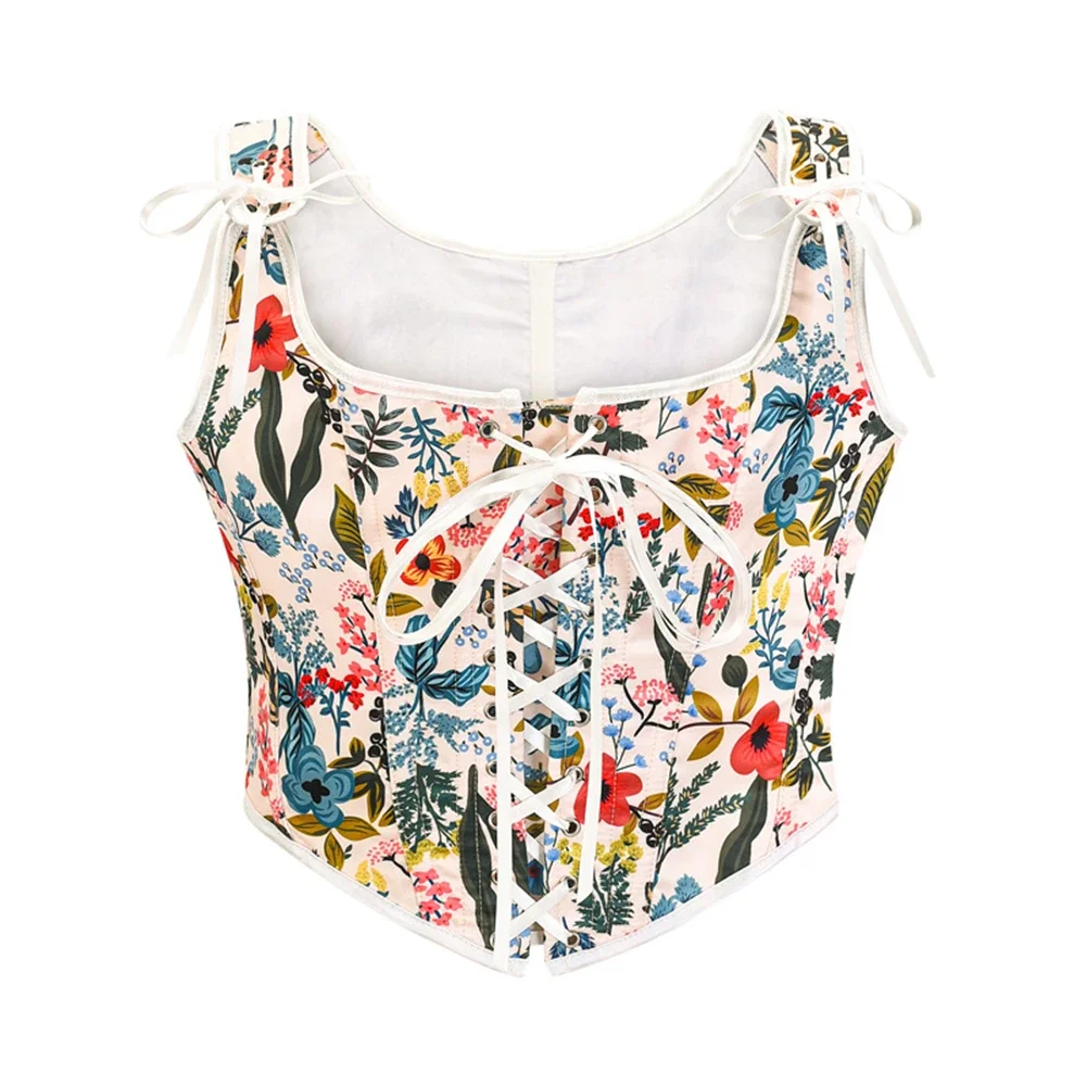 Французский винтажный элегантный корсет, укороченные топы для женщин, модное утягивающее белье, бюстье с цветочным принтом, жилет-бюстье
Французский винтажный элегантный корсет, укороченные топы для женщин, модное утягивающее белье, бюстье с цветочным принтом, жилет-бюстье