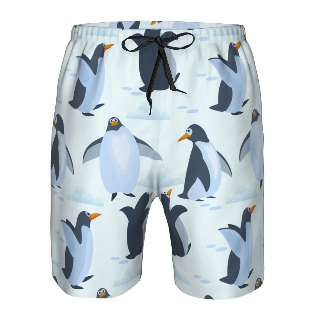 

Men's Swim Shorts Summer Swimming Trunks Beach Surf Board Male Clothing Pants Cute Penguins