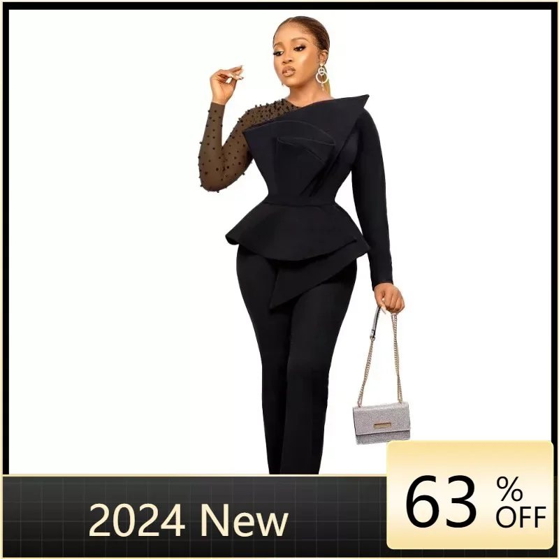 Black White Polka Dot Mesh Women's Jumpsuit Office Lady Business Workwear Long Sleeve Straight Overalls Spring Autumn Bodysuits
Black White Polka Dot Mesh Women's Jumpsuit Office Lady Business Workwear Long Sleeve Straight Overalls Spring Autumn Bodysuits