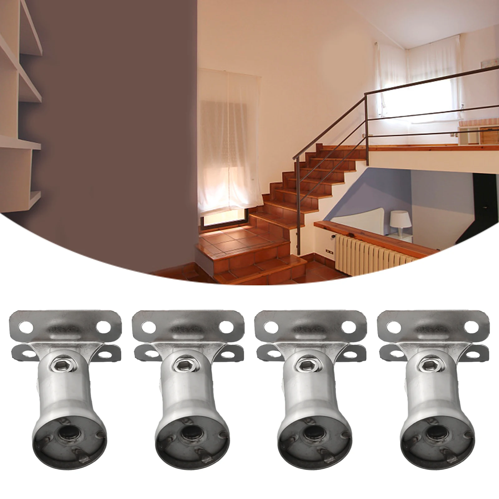 4 PCS 304 Stainless Steel Stair Railing Post Stamping Handrail Bracket Adjustable Column Pipe Support Joint Handrails Brackets
4 PCS 304 Stainless Steel Stair Railing Post Stamping Handrail Bracket Adjustable Column Pipe Support Joint Handrails Brackets