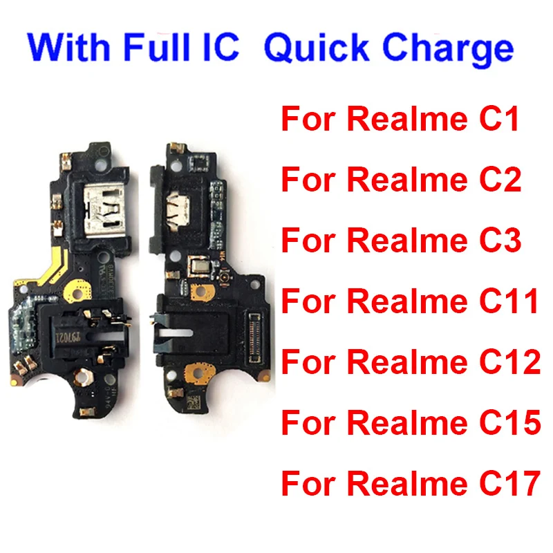 

USB Charging Dock Board For Realme C17 C15 C12 C11 C3 C2 C1 USB Charger Jack Port Connector Board Flex Cable Parts