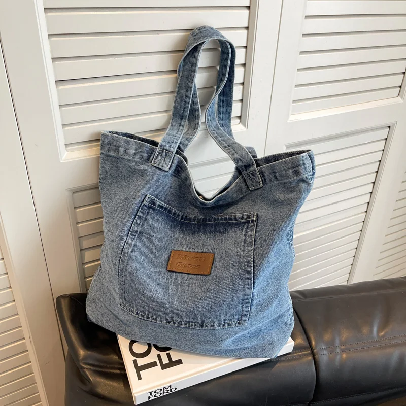

Высококачественная джинсовая женская сумка на плечо, роскошные дамские сумочки, холщовая дорожная сумка для покупок, дизайнерский мессенджер для покупок