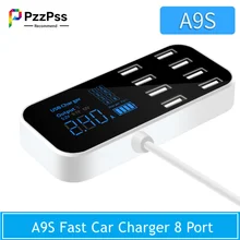 PzzPss A9S Fast Car Charger 8 Port Multi USB LCD Display Phone Charger 12V Battery Charger USB Hub for Phone Tablets GPS DVR
PzzPss A9S Fast Car Charger 8 Port Multi USB LCD Display Phone Charger 12V Battery Charger USB Hub for Phone Tablets GPS DVR