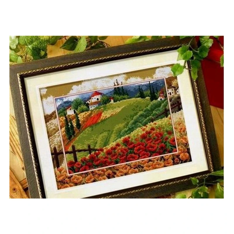 Cross Stitch Kit Magazine Style Poppy Garden Scenery 18CT 14CT 11CT Precision Printed Fabric Embroidery handmade Material Bag
Cross Stitch Kit Magazine Style Poppy Garden Scenery 18CT 14CT 11CT Precision Printed Fabric Embroidery handmade Material Bag