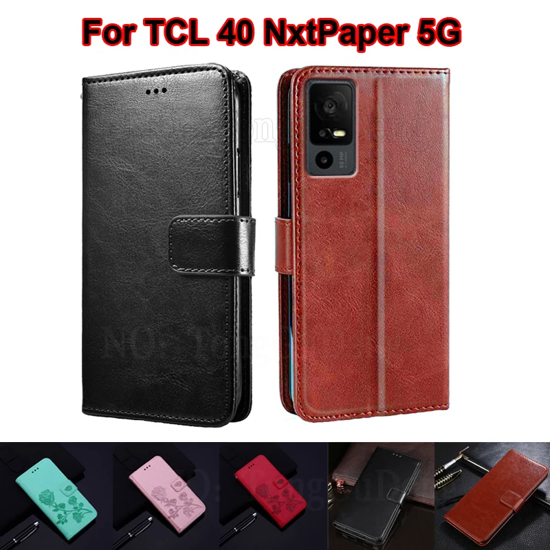

Original Leather Case For TCL TCL 40 NxtPaper 5G Phone Cover Wallet Capas For чехол на TCL 40 XE 5G 40XE Funda TCL 40 X 5G Coque