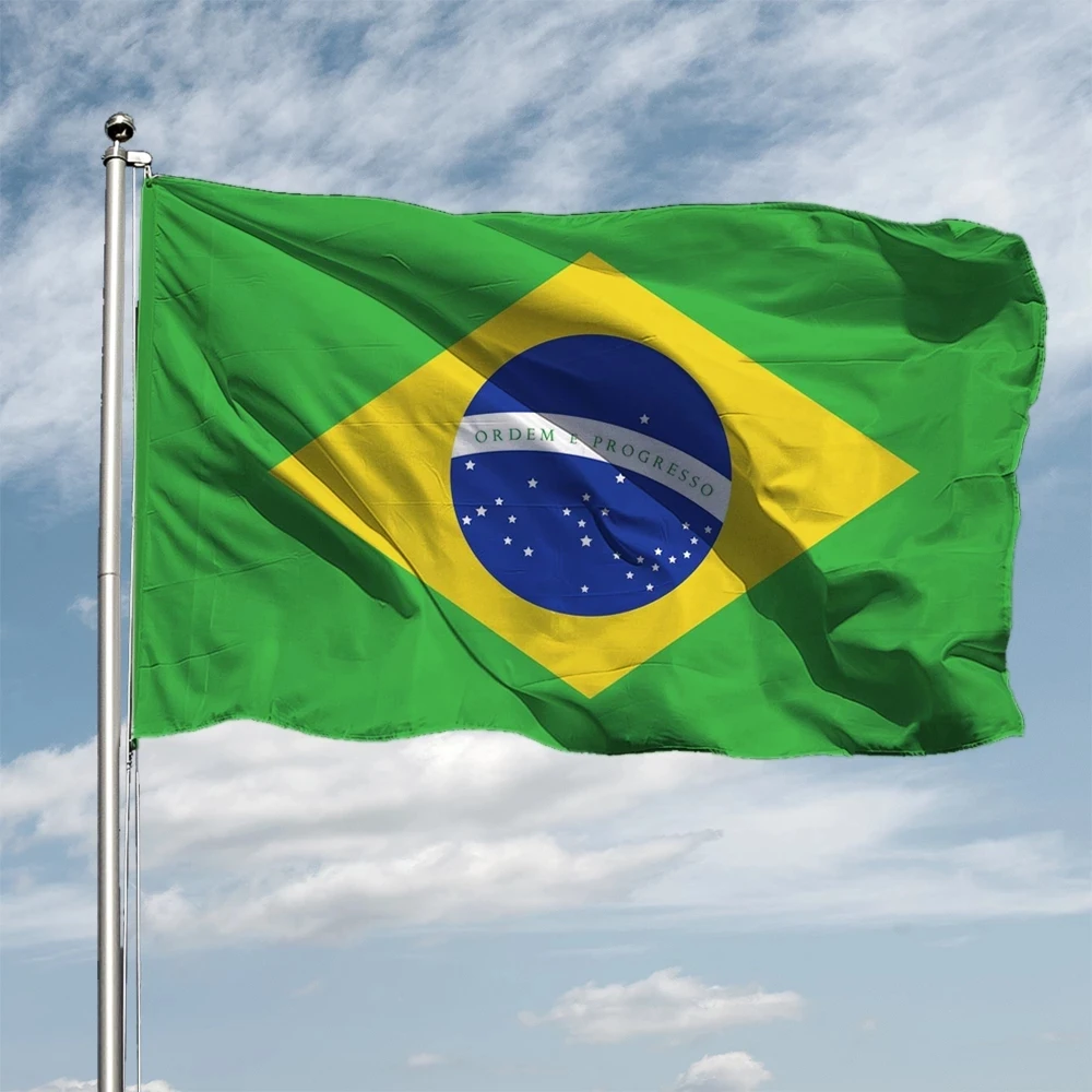 Brazil 3Ftx5Ft Flag Brazilian Football Cheerleader Flag 90x150CM Custom Super-Poly Indoor/Outdoor Decor National Flag Banner
Brazil 3Ftx5Ft Flag Brazilian Football Cheerleader Flag 90x150CM Custom Super-Poly Indoor/Outdoor Decor National Flag Banner