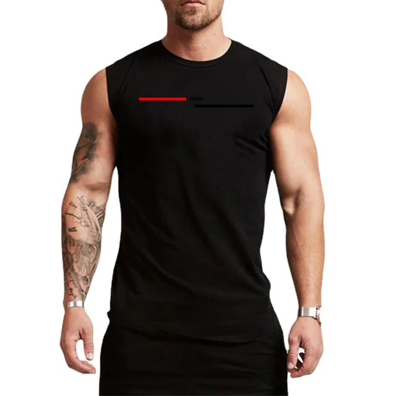 Футболка мужская летняя облегающая из чистого хлопка, спортивная одежда с круглым вырезом для фитнеса, бодибилдинга, тренировок, с принтом, без рукавов
Футболка мужская летняя облегающая из чистого хлопка, спортивная одежда с круглым вырезом для фитнеса, бодибилдинга, тренировок, с принтом, без рукавов