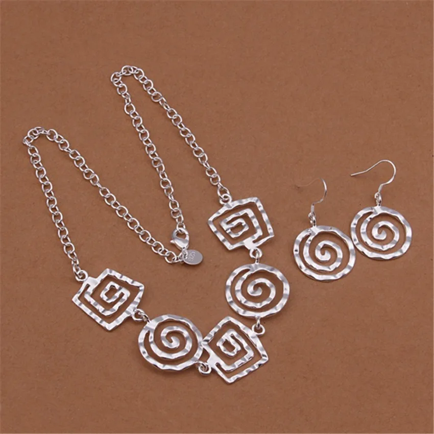 Classic 925 Sterling Silver Jewelry sets fine Retro thread earrings neckalce for women Fashion Party wedding Christmas Gifts
Classic 925 Sterling Silver Jewelry sets fine Retro thread earrings neckalce for women Fashion Party wedding Christmas Gifts