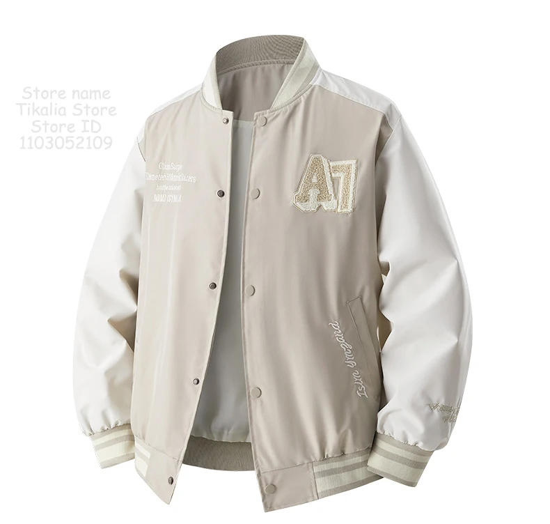 Men’s Varsity Baseball Jacket Streetwear Retro Color Block Bomber Coat with Embroidered Letters Button College Style Outerwear Men’s Varsity Baseball Jacket Streetwear Retro Color Block Bomber Coat with Embroidered Letters Button College Style Outerwear