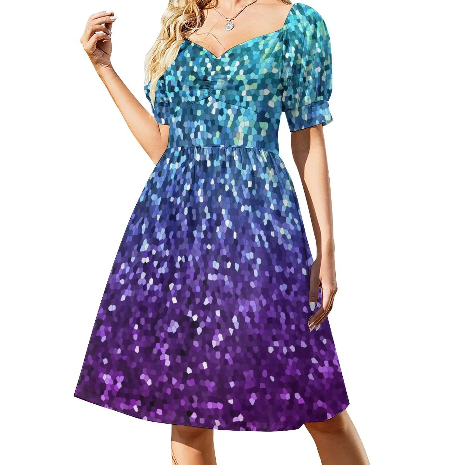 

Graphic Mosaic Sparkley Texture G198 Dress Woman clothes Clothing female