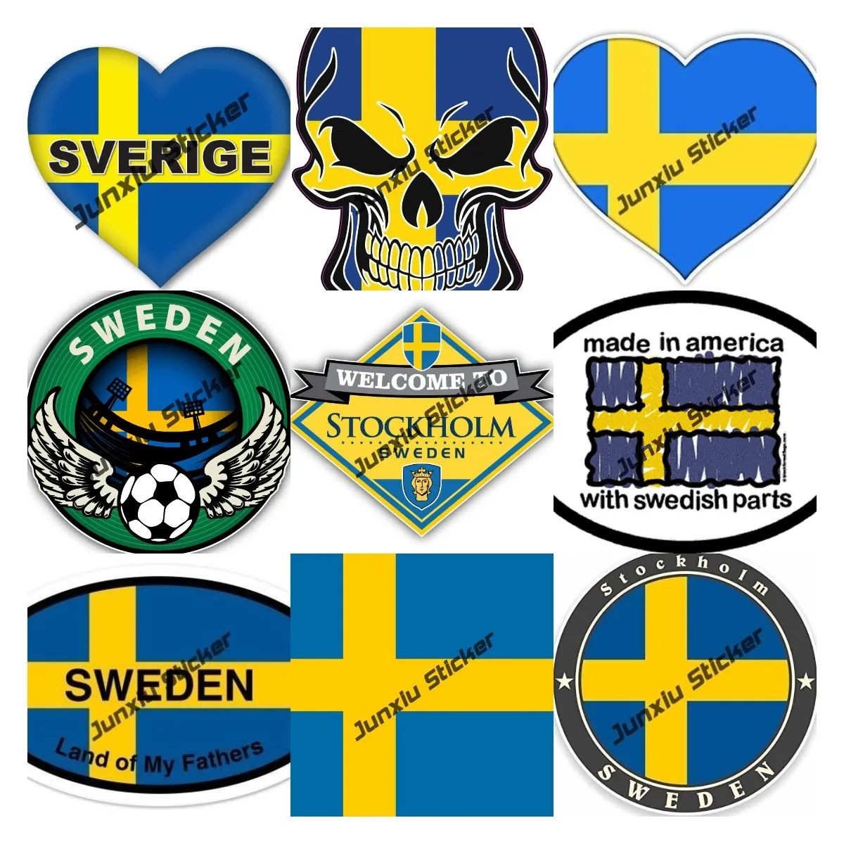 Sweden Swedish Sverige Sticker Sweden Football Wing Vinyl Decal Welcome To Stockholm Sticker Accessories for Car Camper Bumper
Sweden Swedish Sverige Sticker Sweden Football Wing Vinyl Decal Welcome To Stockholm Sticker Accessories for Car Camper Bumper
