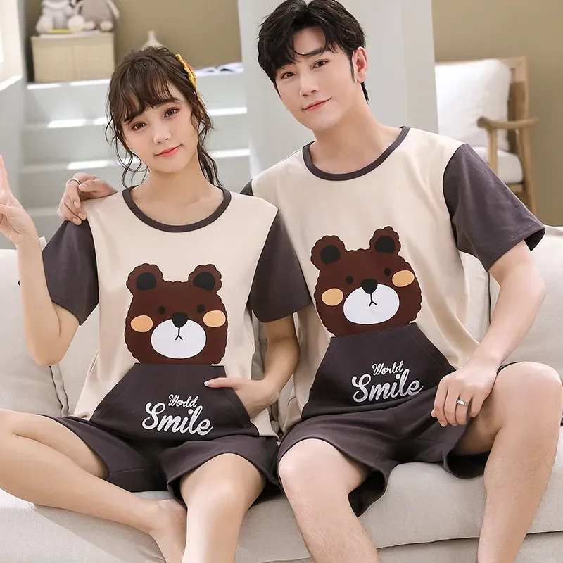 Sleepwear Pajamas Pyjamas Summer Homewear Night Cotton Red Male New Men's Knitted Cartoon Pijamas Set Casual Couple
Sleepwear Pajamas Pyjamas Summer Homewear Night Cotton Red Male New Men's Knitted Cartoon Pijamas Set Casual Couple