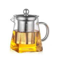 New Heat Resistant Glass Teapot With Stainless Steel Infuser Filter Oolong Puer Kettle Glass Coffee Tea Pot Square Flower Teapot
New Heat Resistant Glass Teapot With Stainless Steel Infuser Filter Oolong Puer Kettle Glass Coffee Tea Pot Square Flower Teapot