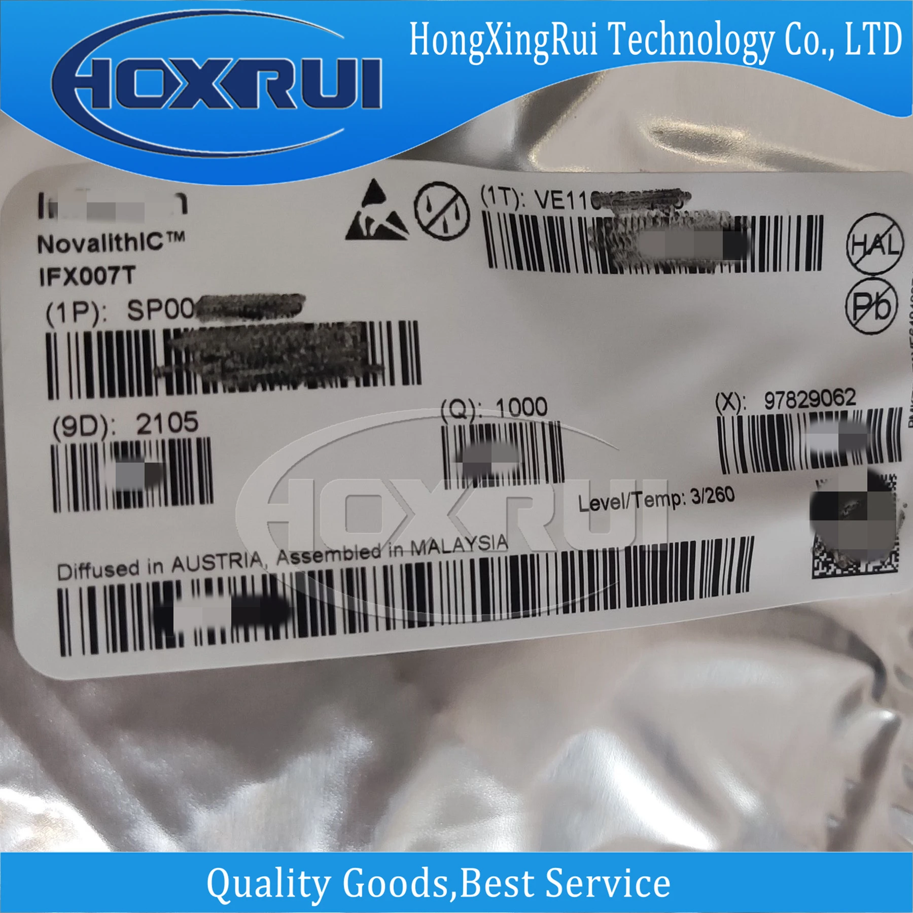 (1 piece),IFX007TAUMA1,TO-263-7,integrated high current half bridge for motor drive applications
(1 piece),IFX007TAUMA1,TO-263-7,integrated high current half bridge for motor drive applications