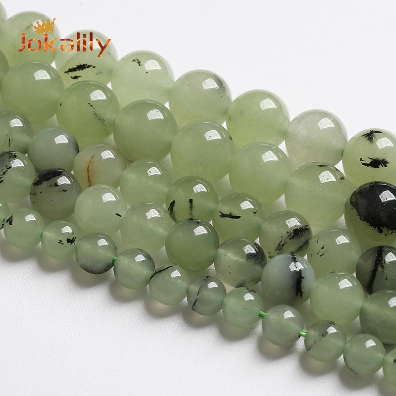 

Natural Stone Green Jades Beads Round Loose Spacers Beads For Jewelry Making DIY Bracelets Necklace Accessorie 4 6 8 10 12mm 15"