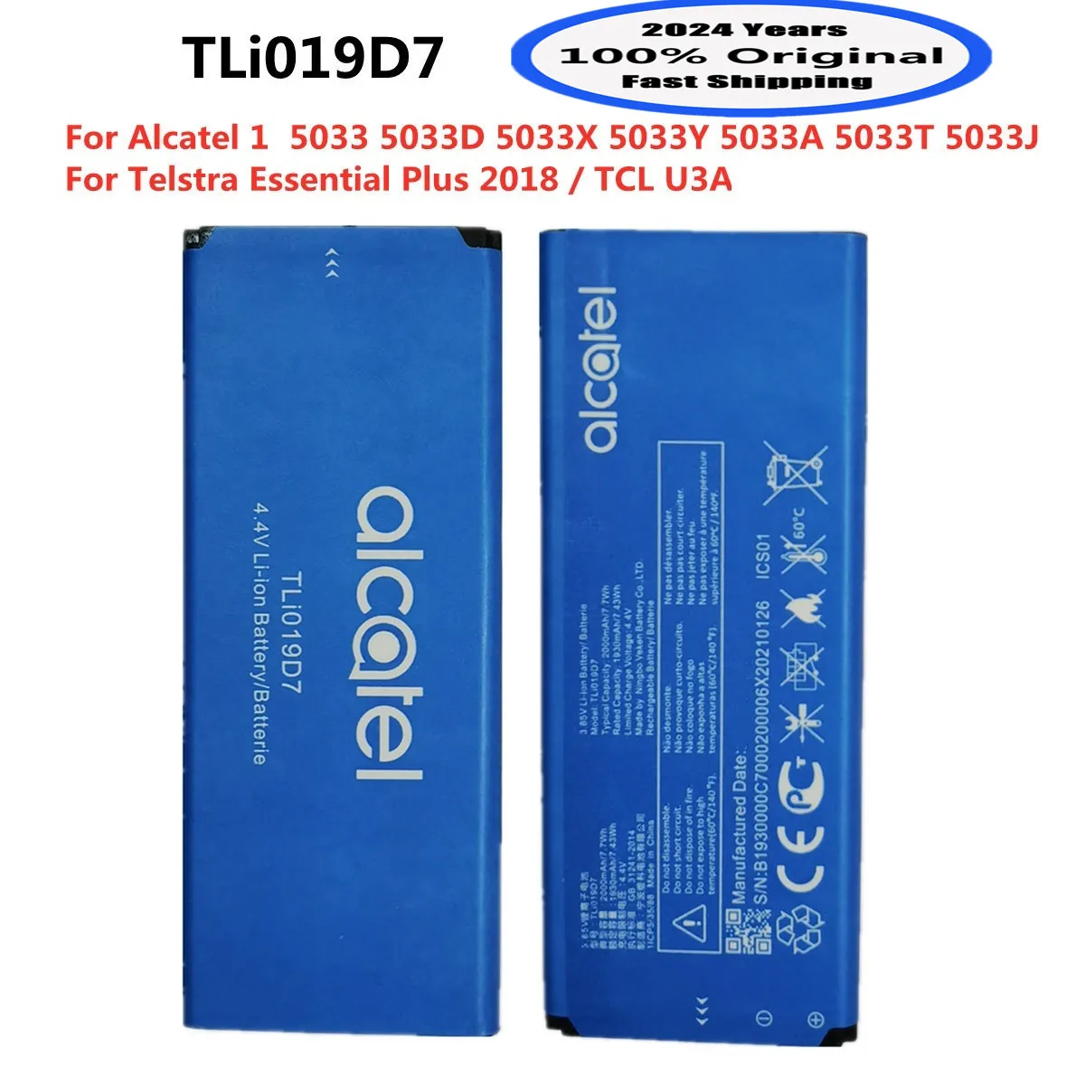 

New TLi019D7 Original Battery For Alcatel 1 5033 5033D 5033X 5033Y 5033A 5033T 5033J Telstra Essential Plus 2018 TCL U3A Battery