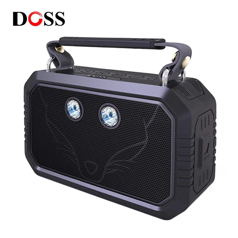 

DOSS Traveler Portable Outdoor Bluetooth Speaker Waterproof True Wireless Stereo Bass Music Sound Box Loud Speakers + LED Light