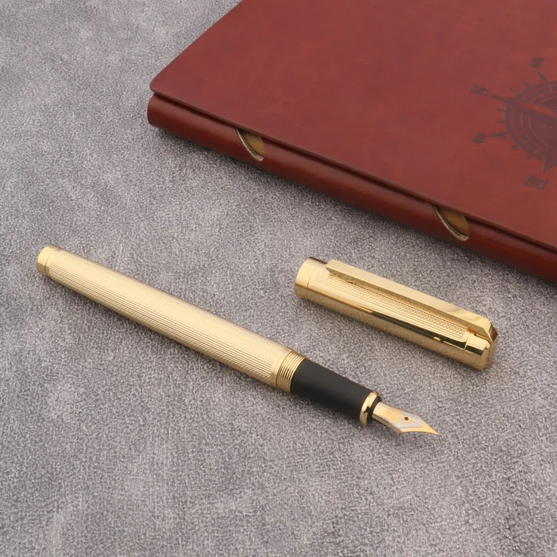 2022 Luxury Metal 707 Fountain Pen Classic Stripe Sculpture Stationery Office Supplies Golden Ink Pens
2022 Luxury Metal 707 Fountain Pen Classic Stripe Sculpture Stationery Office Supplies Golden Ink Pens