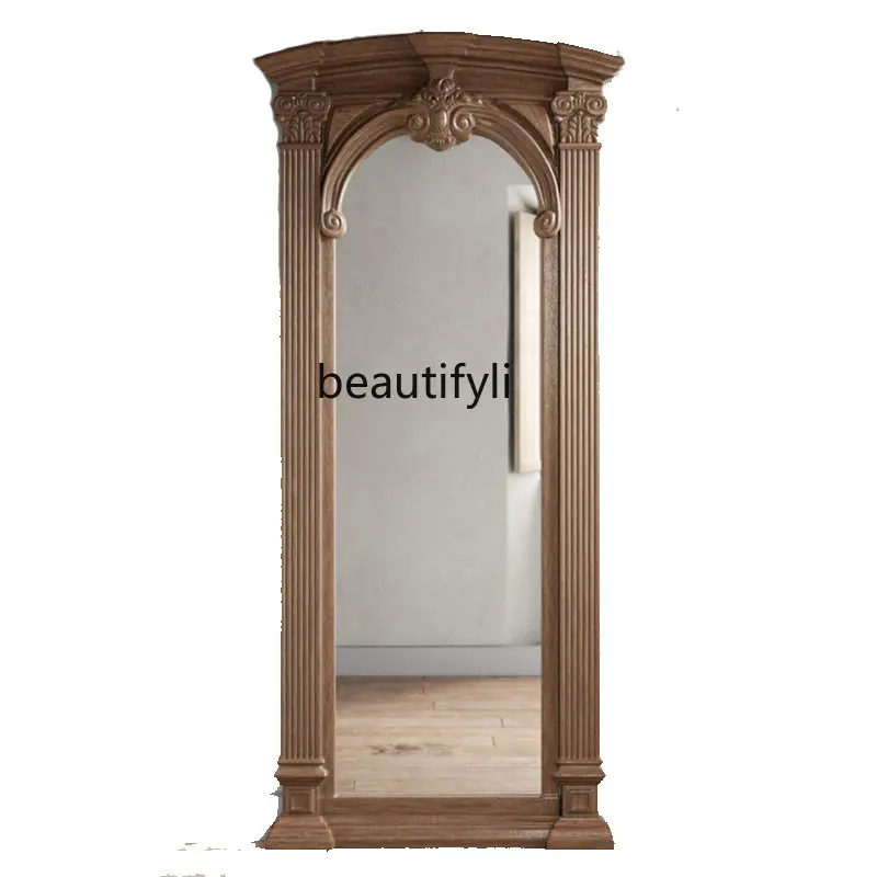 

ZqEuropean Настенное подвесное украшение, гардеробное зеркало, напольное зеркало, американское Входное Настенное подвесное полноразмерное зеркало