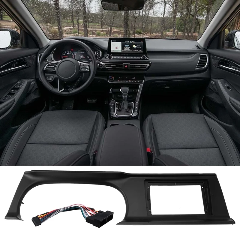 

9 Inch 2 DIN Car Dashboard Frame DVD Frame Radio Panel Frame Navigation Panel For Kia SELTOS KX3 2020