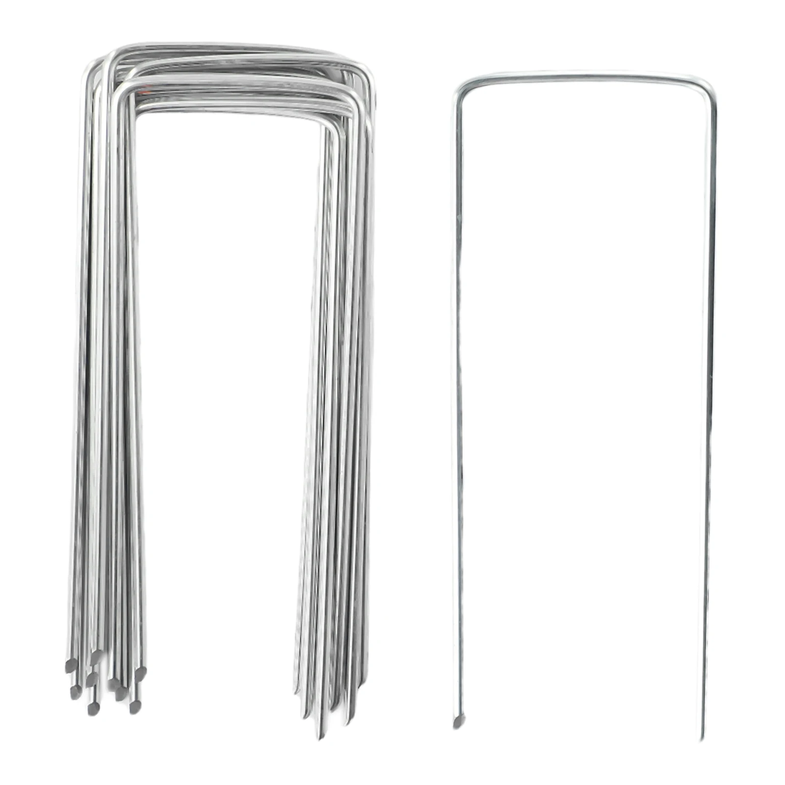 10Pcs Ground U Tent Pegs Galvanised Metal Silver Gazebo Camping Tarpaulin Hooks 10/15/20 CM Length For Fixing-Weed Fabric Mesh
10Pcs Ground U Tent Pegs Galvanised Metal Silver Gazebo Camping Tarpaulin Hooks 10/15/20 CM Length For Fixing-Weed Fabric Mesh