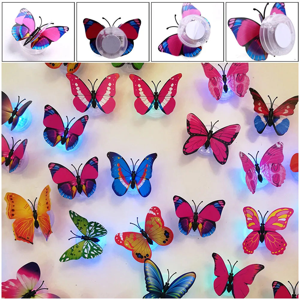 12pcs/set LED Night Lights Colorful Butterfly Wall Stickers Decals Kids Room Home Decor Energy-Saving Decorative Lamps
12pcs/set LED Night Lights Colorful Butterfly Wall Stickers Decals Kids Room Home Decor Energy-Saving Decorative Lamps