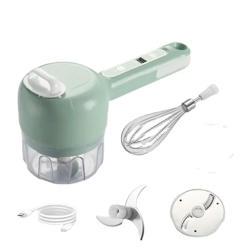 

3 in 1 Food Processor Electric Meat Slicer Mixer Blender Cream Whipper Milk Frother Vegetable Cutter Garlic Crusher Food Chopper
