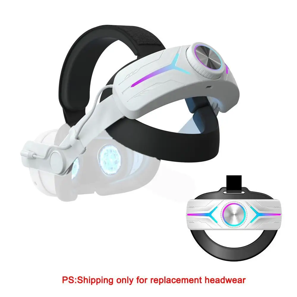 

Esports VR Head Strap For Meta Quest 3 RGB LED Backlight 8000mAh Battery Alternative Head Strap For Meta Quest 3 VR Headset