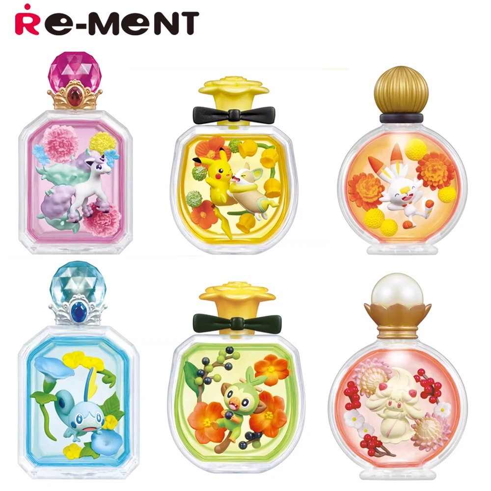 

Stocked Original Re-Ment Pokemon Petite Fleur Ex Galar Region Pikachu Yamper Alcremie Collectible Figures Model Candy Toys