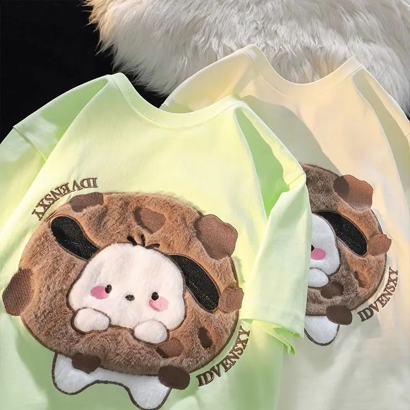 Hello Kitty Sanrio Kawaii Anime Short Sleeve Cute Cartoon Pochacco Academy Style Loose Fitting T Shirt Comfortable Couple Top
Hello Kitty Sanrio Kawaii Anime Short Sleeve Cute Cartoon Pochacco Academy Style Loose Fitting T Shirt Comfortable Couple Top
