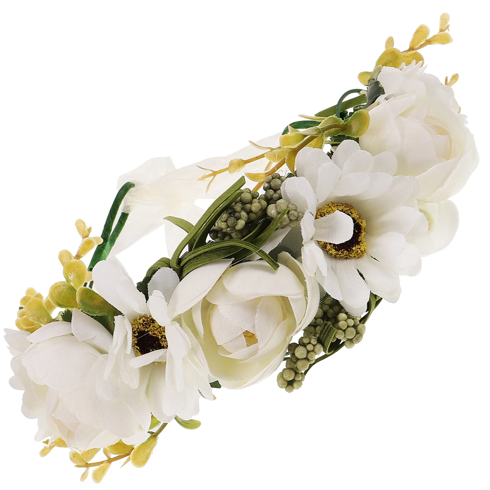 Flower Wreath Headband Artificial Wedding Garland Floral Crown Headwear with Ribbon for Bride Bridesmaid ( White )
Flower Wreath Headband Artificial Wedding Garland Floral Crown Headwear with Ribbon for Bride Bridesmaid ( White )