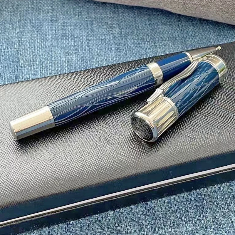 

VPR Great Writer Edition MB Mark Twain Rollerball Ballpoint Pen Black Blue Wine Red Resin Engrave With Serial Number 0068/8000