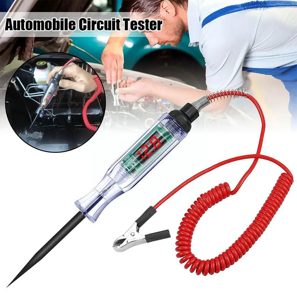 

Auto Circuit Tester Pen 3V 6V 12V 24V 70V DC Voltage Auto Pen Light Probe Gauge Fuse Vehicle Tester Car Test Tester Circuit W7T3