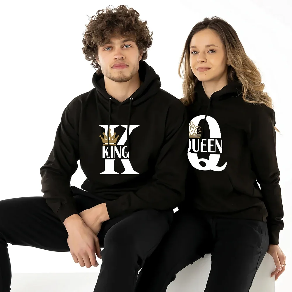 Men and Women Couples Hoodies King and Queen Print Lover Hooded Sweatshirts Unisex Casual Tops Streetwear Valentine's Day Gifts
Men and Women Couples Hoodies King and Queen Print Lover Hooded Sweatshirts Unisex Casual Tops Streetwear Valentine's Day Gifts