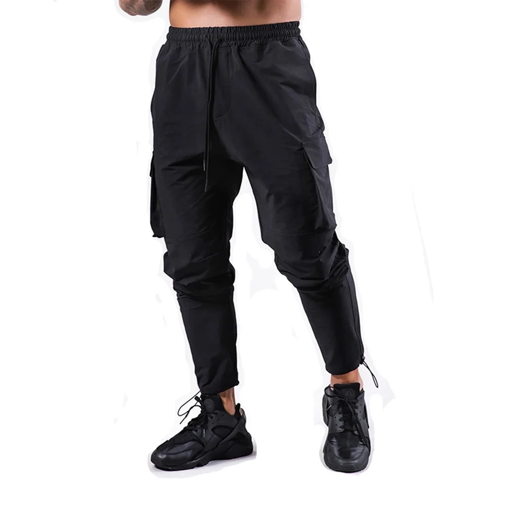 

Men's Running Jogging Pants Black Loose Joggers Streetwear Casual Sport Trousers Training Workout Fitness Cargo Pants