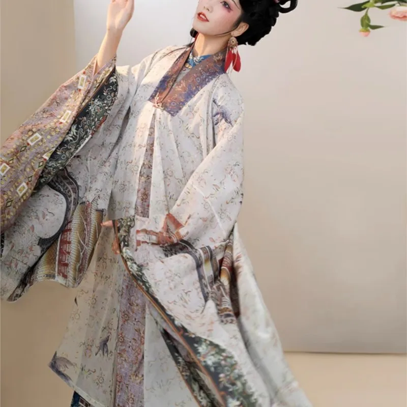 Original Hanfu Women 2023 New Printed Ming Improved Cloak Stand Up Collar Long Jacket Horse Face Skirt Autumn Mamian Dress
Original Hanfu Women 2023 New Printed Ming Improved Cloak Stand Up Collar Long Jacket Horse Face Skirt Autumn Mamian Dress