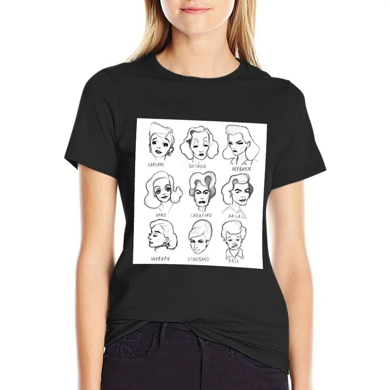Classic Actresses T-Shirt korean fashion summer clothes cute clothes t shirts for Women loose fit
Classic Actresses T-Shirt korean fashion summer clothes cute clothes t shirts for Women loose fit