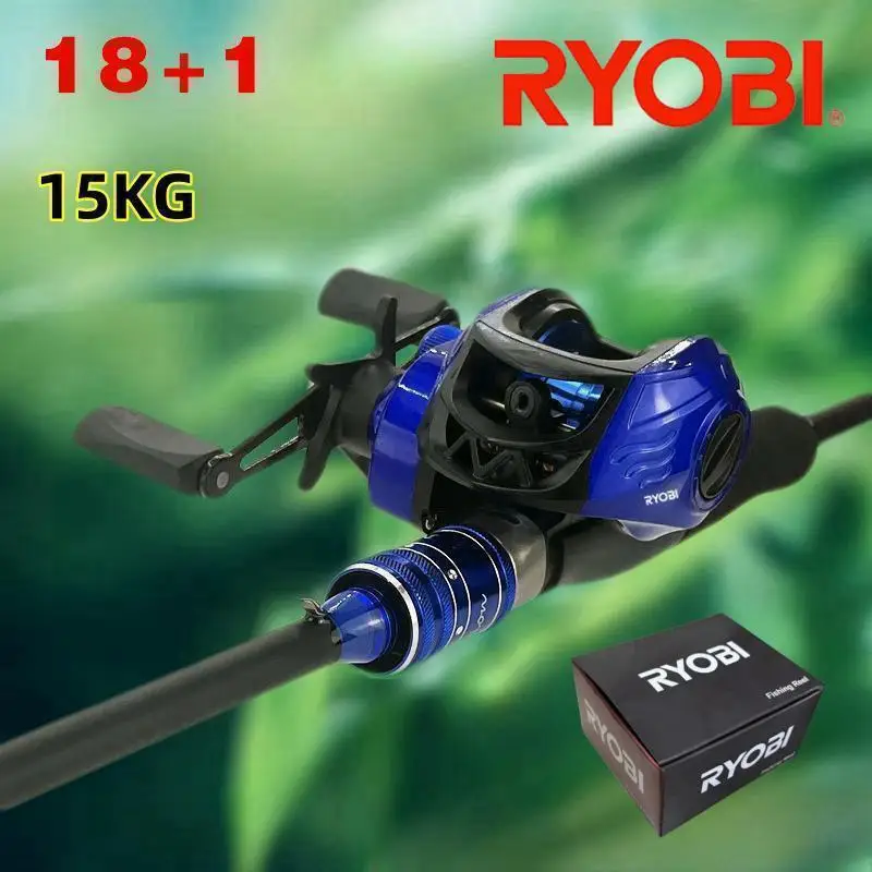 RYOBI Baitcasting Reel Fishing Reels 7:2:1 Gear Ratio 15KG Drag Power 18+1 BB Drag Clicker Sound Baitcaster Reel
RYOBI Baitcasting Reel Fishing Reels 7:2:1 Gear Ratio 15KG Drag Power 18+1 BB Drag Clicker Sound Baitcaster Reel