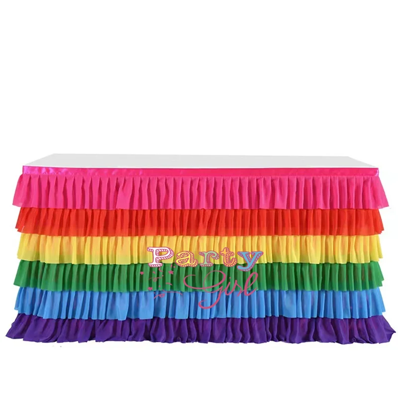 Mixed Color Chiffon Table Skirt Banquet Wedding Tablecloth Skirting Party Event Christmas Decoration
Mixed Color Chiffon Table Skirt Banquet Wedding Tablecloth Skirting Party Event Christmas Decoration